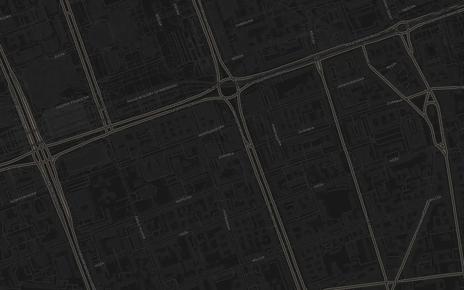 Map of the area around our office at Marszałkowska 89